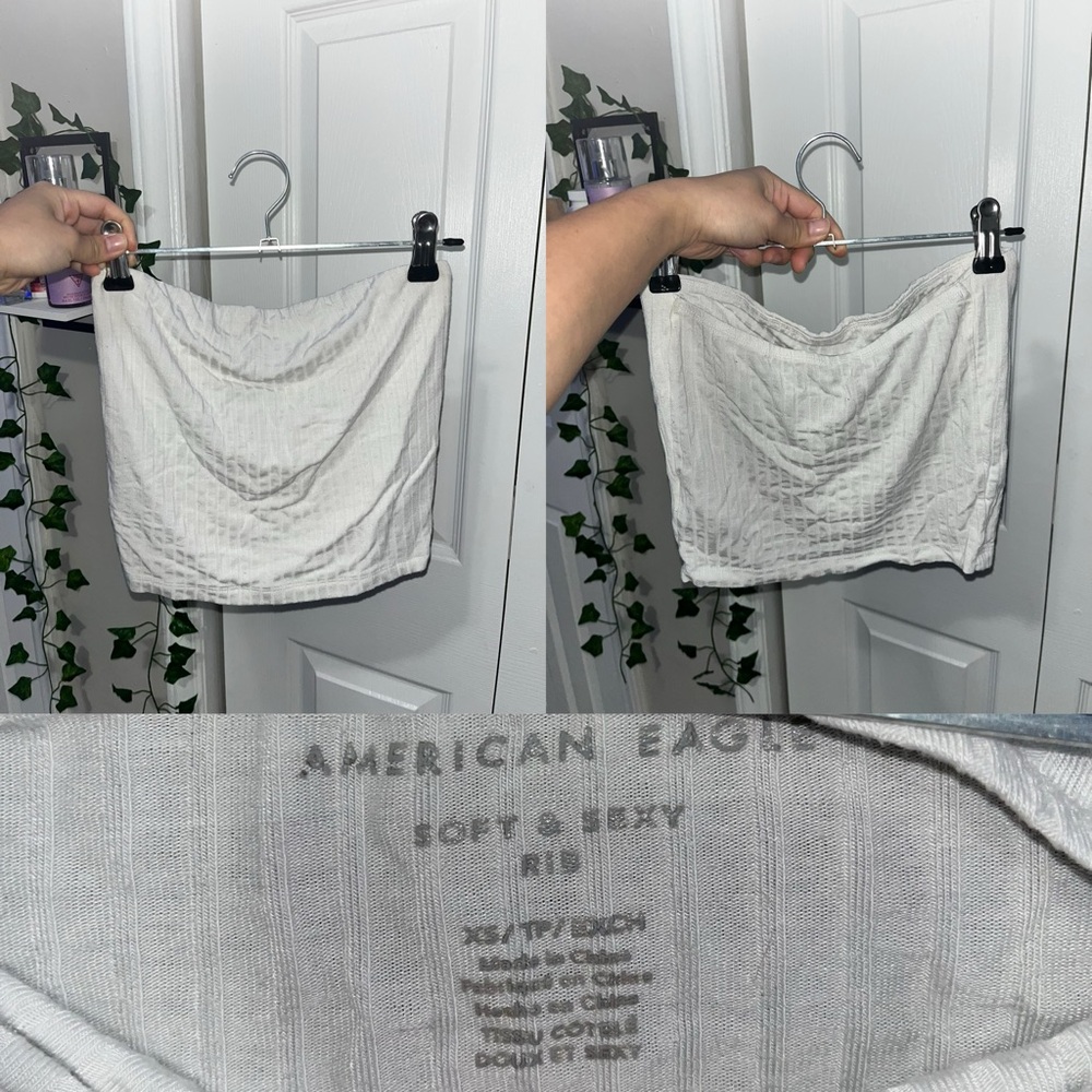 American Eagle Outfitters White Crop Top